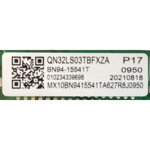 MAIN PARA SMART TV SAMSUNG QLED 4K RESOLUCION (3840 x 2160) UHD / NUMERO DE PARTE BN94-15541T / BN41-02785B / BN97-17010Q / PANEL CY-QT032BGEV1H / DISPLAY HV320FHB-N10 / MODELO QN32LS03TBFXZA BA01